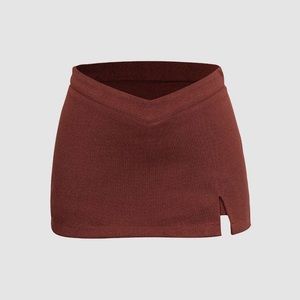 Leather Look Pu Shorts - CINNAMON / S